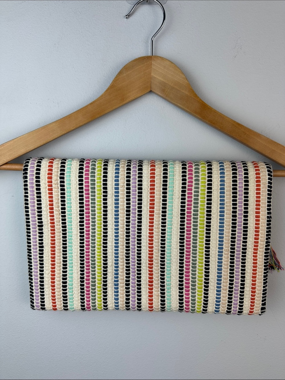 Stella & Dot Taj Clutch Bohemian Fringe Colorful Purse Woven Bag Summer Chic - Picture 8 of 16